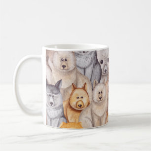 Watercolor Dogs: Whimsical Seamless Fun Coffee Mug