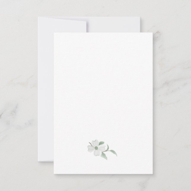 Watercolor Dogwood Flat Notecards (Front)
