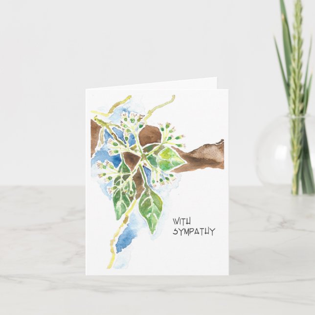 Watercolor Dogwood Sympathy Card (Front)