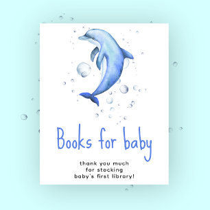 Watercolor dolphin - Books for baby Poster