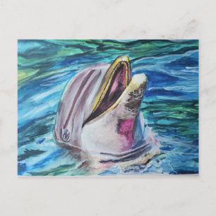 Watercolor Dolphin Post Card