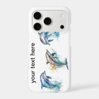 Watercolor Dolphin Trio, custom