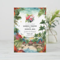 Watercolor Dominican Republic Destination Wedding