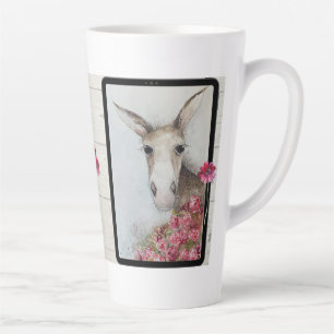 Watercolor Donkey Latte Cup