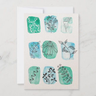 Watercolor doodle botanical general occasion