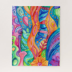 Watercolor Doodle Puzzle
