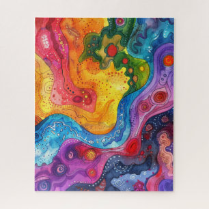 Watercolor Doodle Puzzle