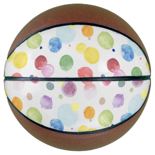 Watercolor Dots 1 Basketball