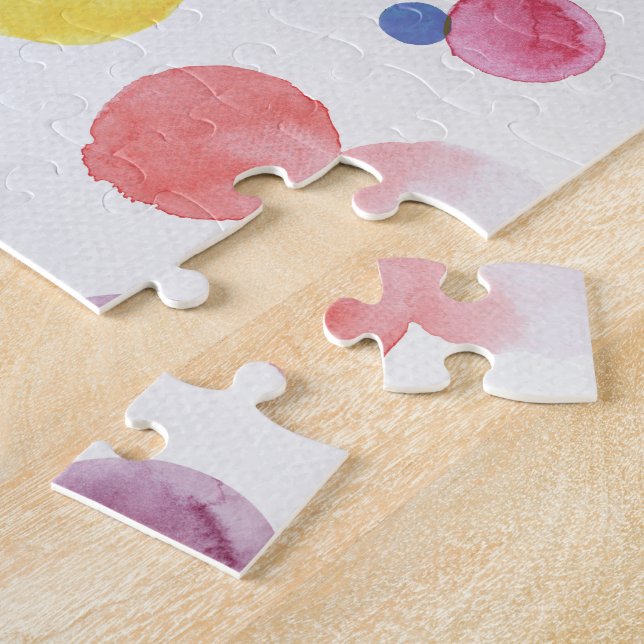 Watercolor Dots 1 Jigsaw Puzzle (Side)