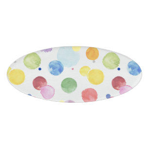 Watercolor Dots 1 Name Tag