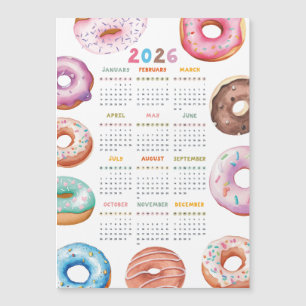Watercolor Doughnuts 2026 Calendar