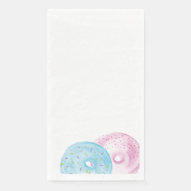 Watercolor Doughnuts Hand Painted Patterned Baby  Napkin (Front)
