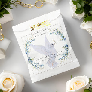 Watercolor Dove Bird Seed Packet Funeral Memorial Favour Bags