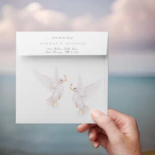 Watercolor Dove From the Family Of Funeral Envelope