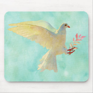 Watercolor Dove Mouse Mat