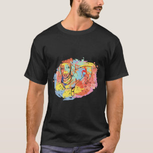 Watercolor Doxie Wiener Puppy Christmas Weenie Do T-Shirt