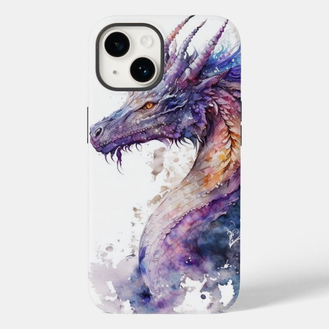 Watercolor Dragon iPhone Case (Back)