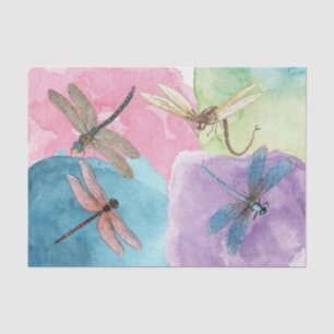 Watercolor Dragonflies Decoupage Tissue Paper