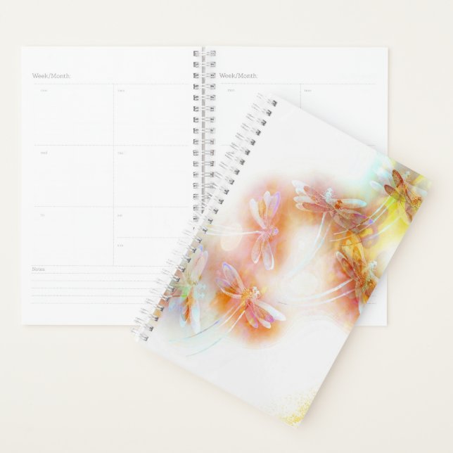 Watercolor dragonflies planner (Display)