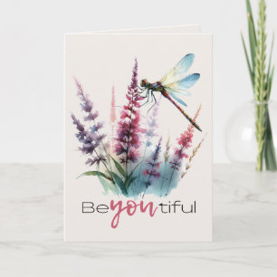 Watercolor Dragonfly Beyoutiful Encouragement  Card