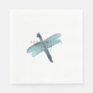 Watercolor Dragonfly Napkin