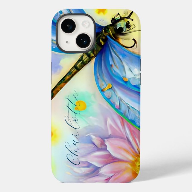 Watercolor Dragonfly, Personalise  Case-Mate iPhon iPhone Case (Back)