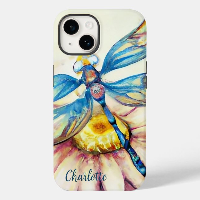 Watercolor Dragonfly, Personalise  Case-Mate iPhone Case (Back)