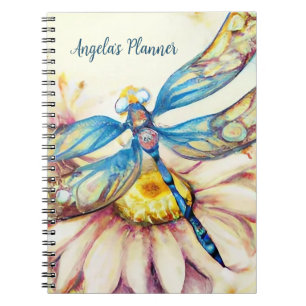 Watercolor Dragonfly, Personalise Notebook