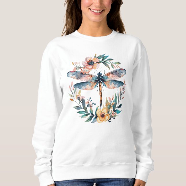 Watercolor dragonfly  sweatshirt (Front)