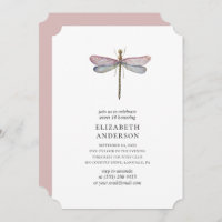 Watercolor dragonfly Sweet 16. Lilac 16th birthday