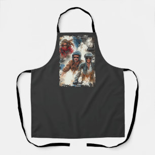 Watercolor drawing MotoBikers Apron