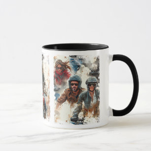 Watercolor drawing MotoBikers Mug