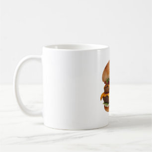Watercolor Drawing of Delicious Cheeseburger Coffee Mug