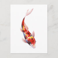 Watercolor  drawing of Koi Carp