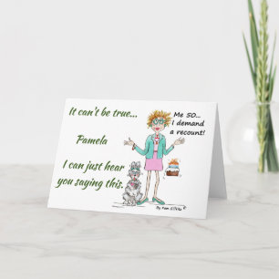 Watercolor drawing Woman with Attitude Card