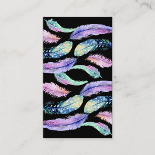 Watercolor Dream Catcher Wild Feathers Business Card