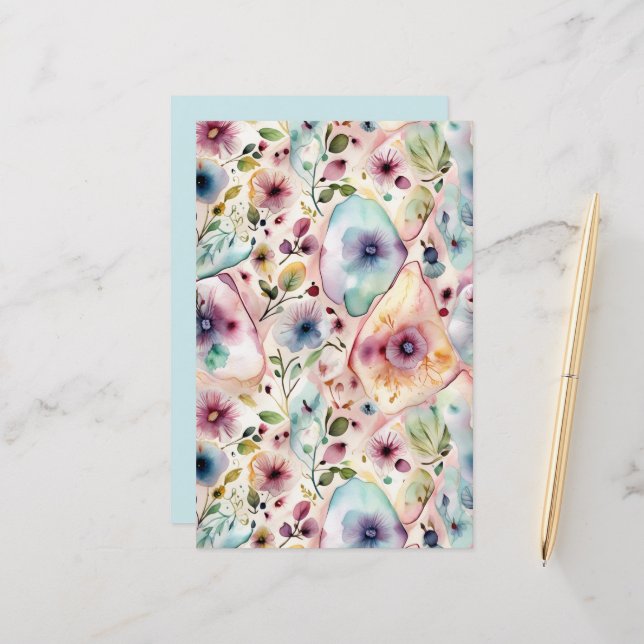 Watercolor Dream Garden (Front/Back In Situ)