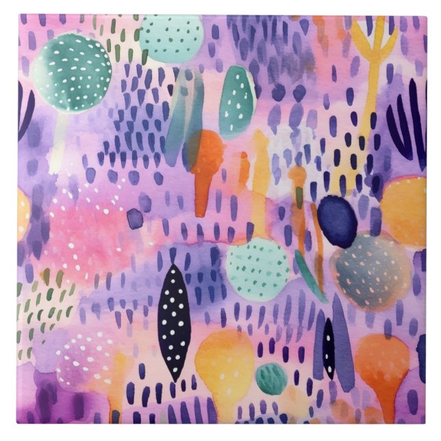 Watercolor Dream World Tile (Front)