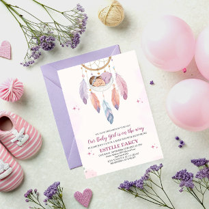Watercolor Dreamcatcher Baby Shower  Invitation