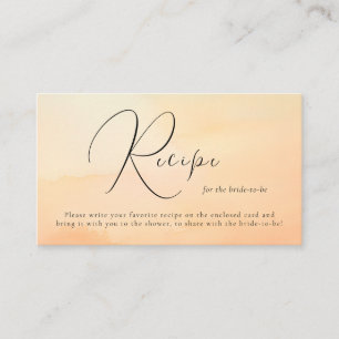 Watercolor Dreamy Cloud Nine Bridal Shower Recipe Enclosure Card