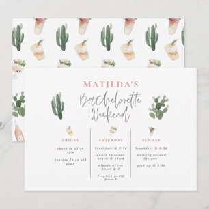 Watercolor drinks bachelorette weekend itinerary