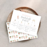 Watercolor drinks bachelorette weekend itinerary<br><div class="desc">Watercolor drinks bachelorette weekend itinerary. Watercolor swimsuit and drink illustrations. Part of a matching collection.</div>