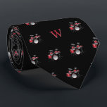 Watercolor Drum Kit Jazz Music Monogrammed Black Tie<br><div class="desc">Strike a stylish chord with our Red and Grey Drum Kit Tie – a harmonious fusion of musical flair and personalised elegance. This tie isn't just an accessory; it's a visual celebration of the rhythmic energy found in the heart of every drummer and rock music lover. Featuring a meticulously detailed...</div>