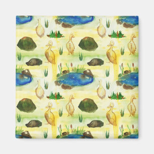 Watercolor duck magnet
