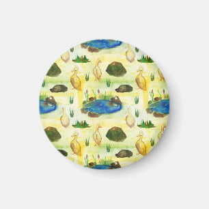 Watercolor duck magnet