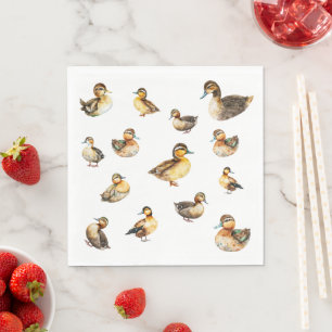 Watercolor Duck Napkins