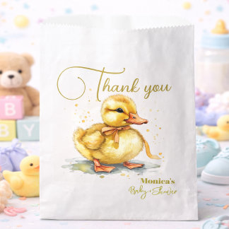 Watercolor Duckling Splash Gender Neutral  Favour Bags
