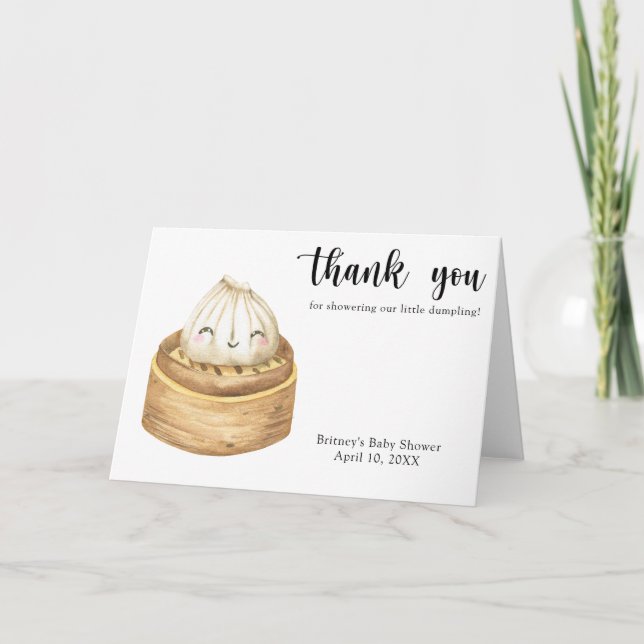 Watercolor dumpling - thank you baby shower (Front)