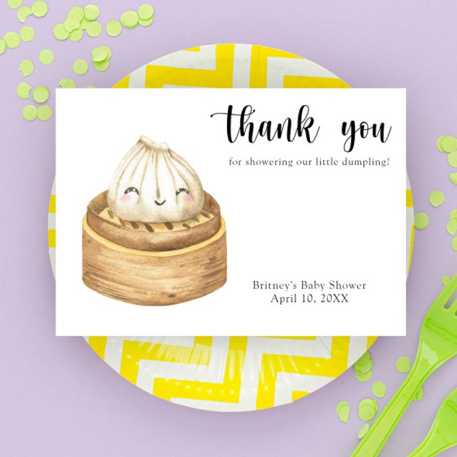 Watercolor dumpling - thank you baby shower card (Creator Uploaded)