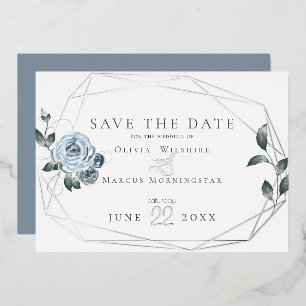 Watercolor Dusty Blue Floral
